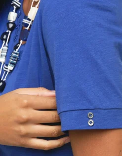 Christine Laure T-shirts|Hauts*T-shirt bleu roi coton