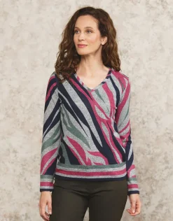 Christine Laure T-shirts|Hauts*T-Shirt chaud zébré gris