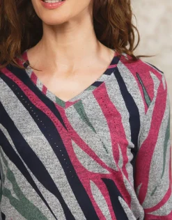 Christine Laure T-shirts|Hauts*T-Shirt chaud zébré gris