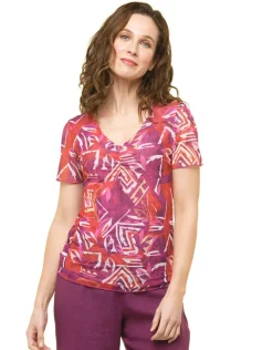 Christine Laure Hauts|T-shirts*T-shirt chic violet motif