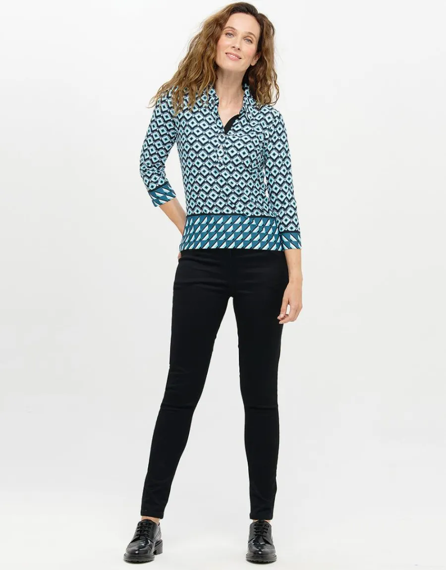 Christine Laure T-shirts|Hauts*T-shirt col chemise bleu