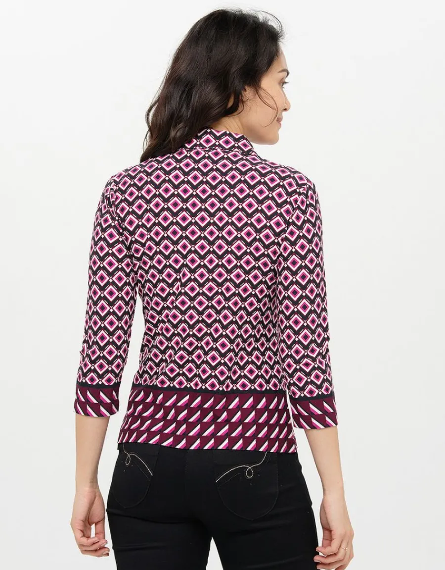 Christine Laure T-shirts|Hauts*T-shirt col chemise rose