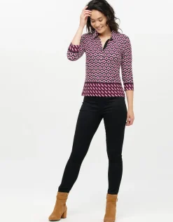 Christine Laure T-shirts|Hauts*T-shirt col chemise rose