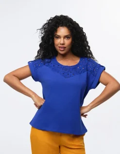 Christine Laure Hauts|T-shirts*T-shirt coton bleu