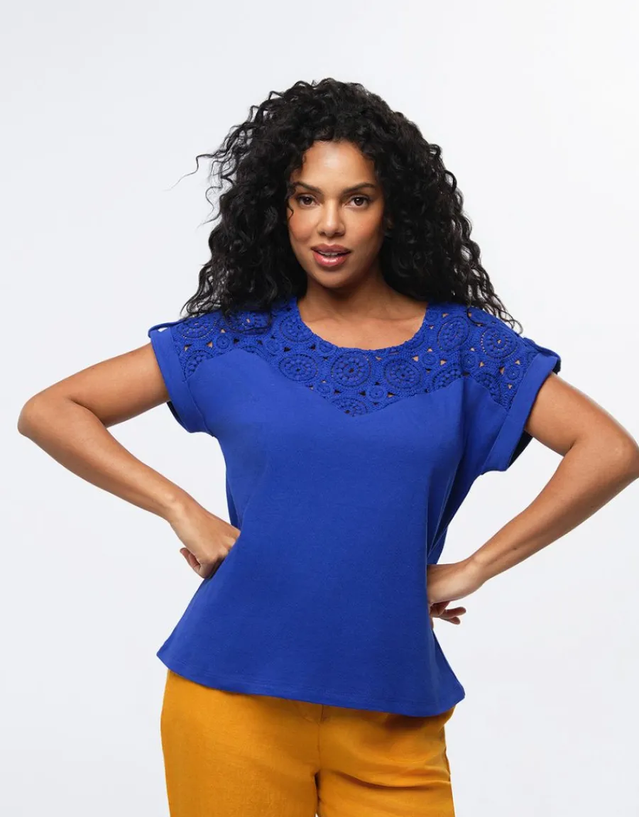 Christine Laure Hauts|T-shirts*T-shirt coton bleu