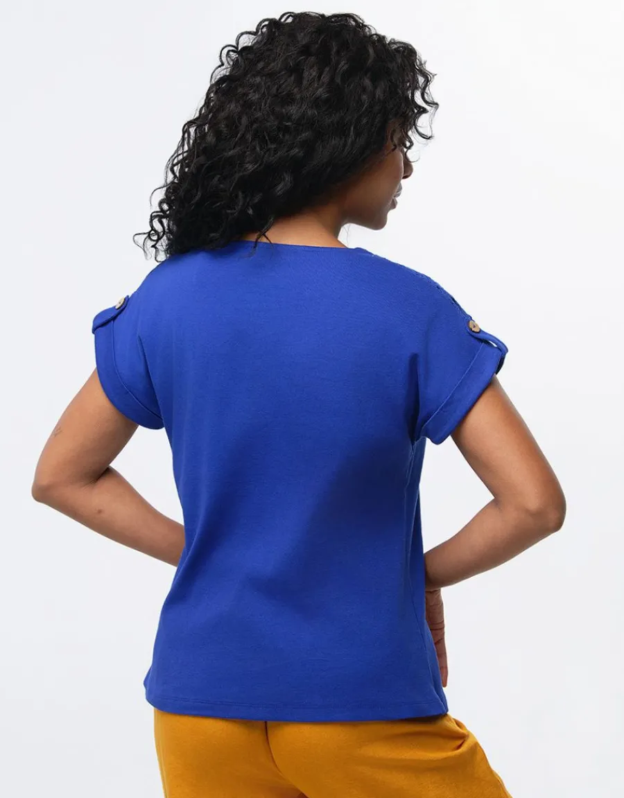 Christine Laure Hauts|T-shirts*T-shirt coton bleu