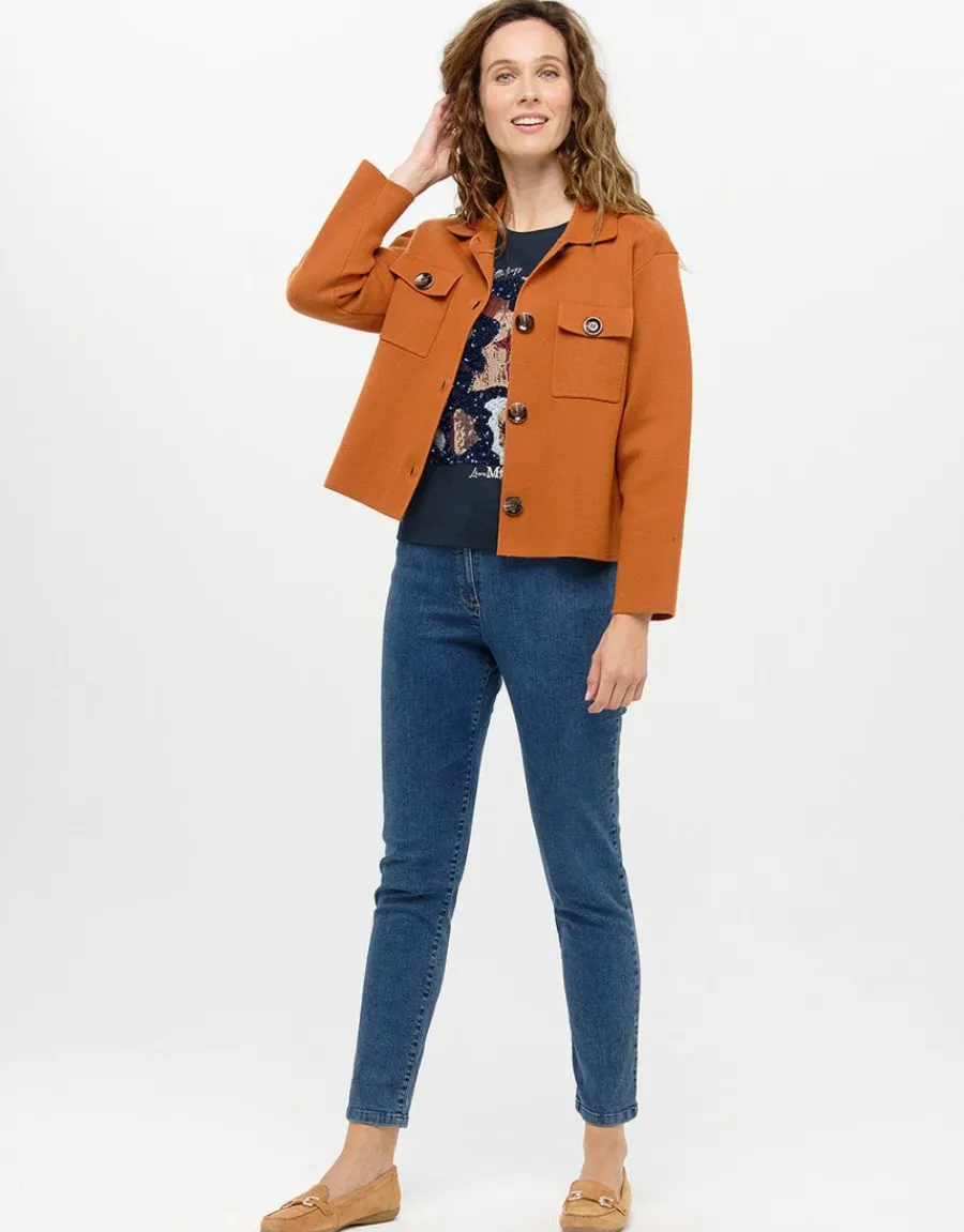 Christine Laure T-shirts|Hauts*T-shirt coton bleu motif