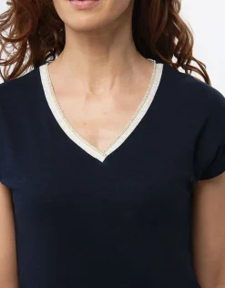 Christine Laure T-shirts|Hauts*T-shirt coton marine