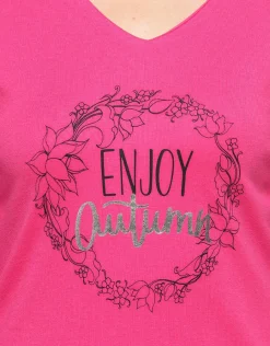 Christine Laure T-shirts|Hauts*T-shirt coton modal rose