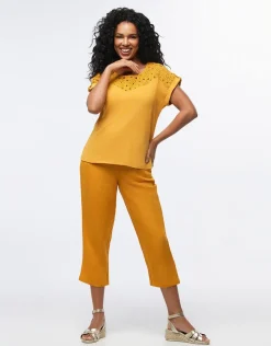 Christine Laure T-shirts|Hauts*T-shirt coton ocre