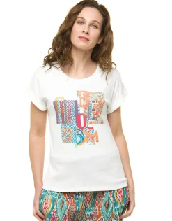 Christine Laure T-shirts|Hauts*T-shirt écru 100% coton