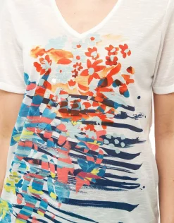 Christine Laure T-shirts|Hauts*T-shirt écru col V