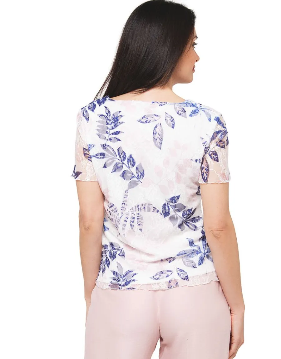 Christine Laure T-shirts|Hauts*T-shirt dentelle blanc