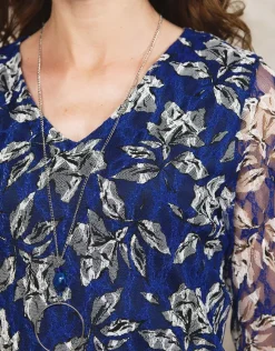 Christine Laure T-shirts|Hauts*T-shirt dentelle bleu