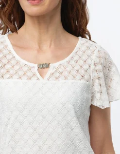 Christine Laure T-shirts|Hauts*T-shirt dentelle chic