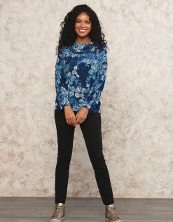 Christine Laure T-shirts|Hauts*T-shirt doux motif bleu