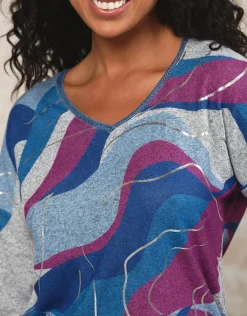 Christine Laure T-shirts|Hauts*T-shirt doux motif gris