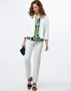 Christine Laure T-shirts|Hauts*T-shirt drapé motif bleu