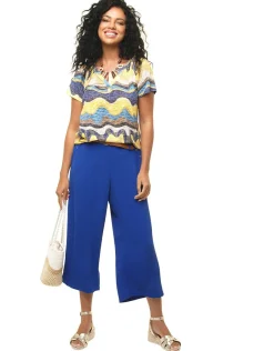 Christine Laure T-shirts|Hauts*T-shirt dévoré jaune bleu