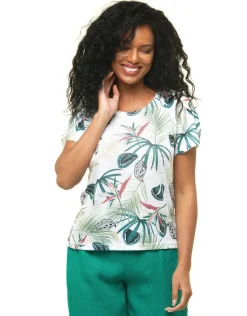 Christine Laure T-shirts|Hauts*T-shirt feuillage blanc