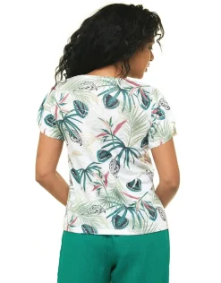 Christine Laure T-shirts|Hauts*T-shirt feuillage blanc