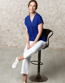 Christine Laure T-shirts|Hauts*T-shirt fluide bleu dur