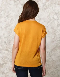 Christine Laure T-shirts|Hauts*T-shirt fluide ocre