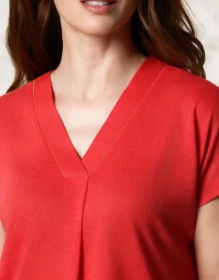 Christine Laure T-shirts|Hauts*T-shirt fluide rouge
