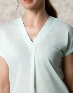 Christine Laure T-shirts|Hauts*T-shirt fluide vert clair