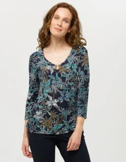 Christine Laure Hauts|T-shirts*T-shirt imprimé bleu