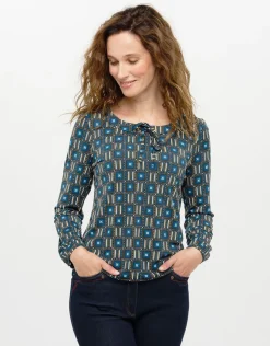 Christine Laure T-shirts|Hauts*T-shirt imprimé bleu