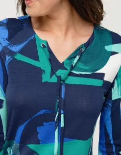 Christine Laure T-shirts|Hauts*T-shirt imprimé bleu vert
