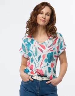 Christine Laure T-shirts|Hauts*T-shirt imprimé brillant