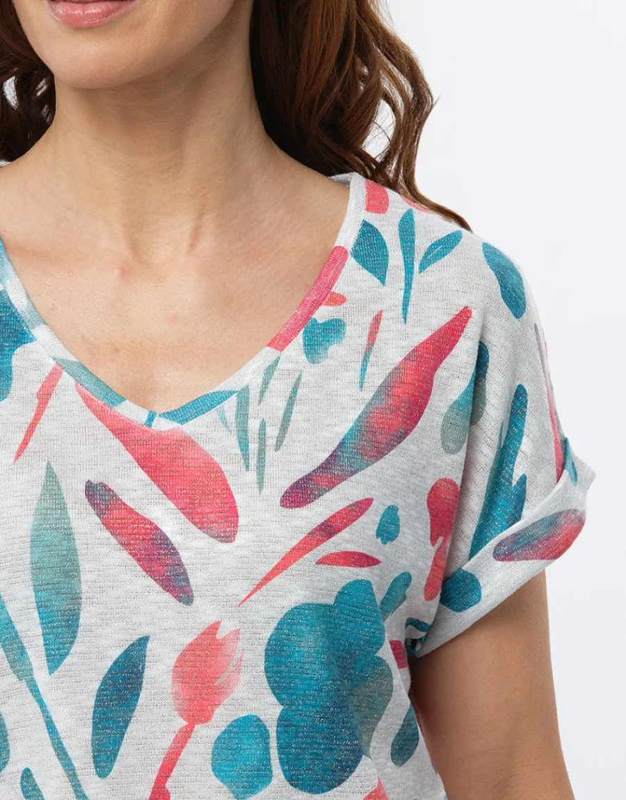 Christine Laure T-shirts|Hauts*T-shirt imprimé brillant