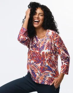 Christine Laure T-shirts|Hauts*T-shirt imprimé feuillage