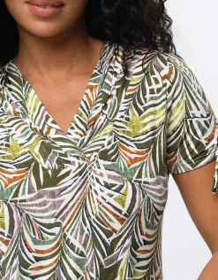 Christine Laure T-shirts|Hauts*T-shirt imprimé kaki