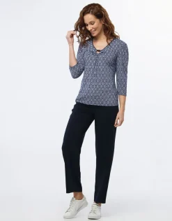 Christine Laure T-shirts|Hauts*T-shirt imprimé marine