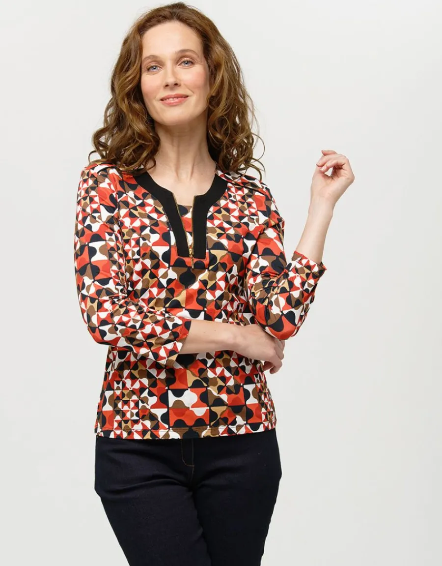 Christine Laure T-shirts|Hauts*T-shirt imprimé rouge