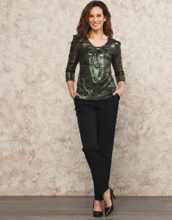 Christine Laure Hauts|T-shirts*T-Shirt lamé doré