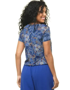 Christine Laure T-shirts|Hauts*T-shirt maille bleu