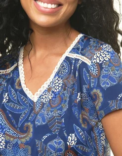 Christine Laure T-shirts|Hauts*T-shirt maille bleu