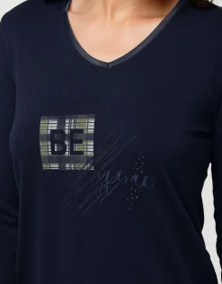 Christine Laure T-shirts|Hauts*T-shirt marine imprimé