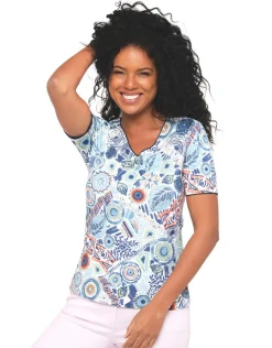 Christine Laure T-shirts|Hauts*T-shirt motif bleu