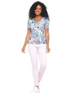 Christine Laure T-shirts|Hauts*T-shirt motif bleu