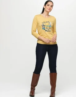 Christine Laure T-shirts|Hauts*T-shirt motif ocre