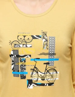 Christine Laure T-shirts|Hauts*T-shirt motif ocre