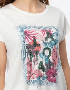 Christine Laure T-shirts|Hauts*T-shirt motif tropical
