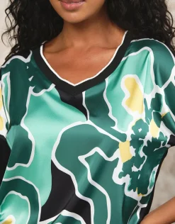 Christine Laure T-shirts|Hauts*T-shirt motif vert noir