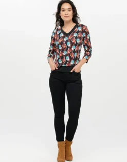 Christine Laure T-shirts|Hauts*T-shirt noir à motifs