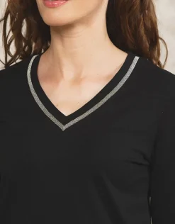 Christine Laure T-shirts|Hauts*T-shirt noir coton